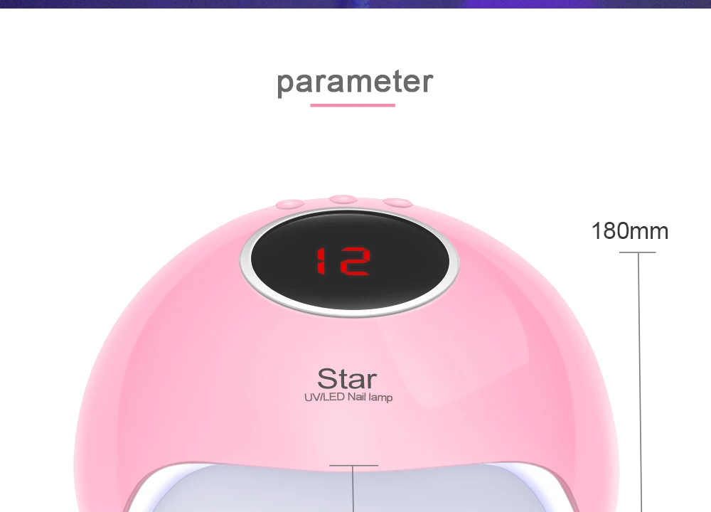 36W UV светильник ногтя лампы Портативный 12 Светодиодный лак для ногтей Уход за ногтями лампы Сушилка для ногтей с 30 s/60 s/90 s таймер для всех маникюрного геля