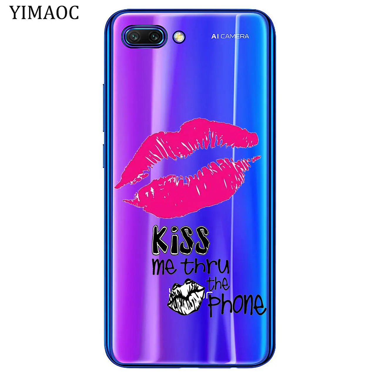 Мягкий чехол для телефона YIMAOC Kiss me Lips Rouge ДЛЯ Huawei Y9 Y7 Y6 Prime 2018 Honor 20 10 9 9X 8C 8X 8 Lite 7X 7C 7A