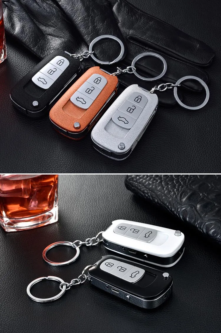 Креативная модель ключа автомобиля Вольфрам турбо USB Зажигалка сенсорный переключатель Зажигалка сигареты для курения Электронная зажигалка