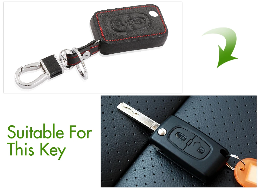 Чехол для ключей автомобиля из натуральной кожи чехлы Peugeot 107 207 307 308 407 607 206 208 301 406