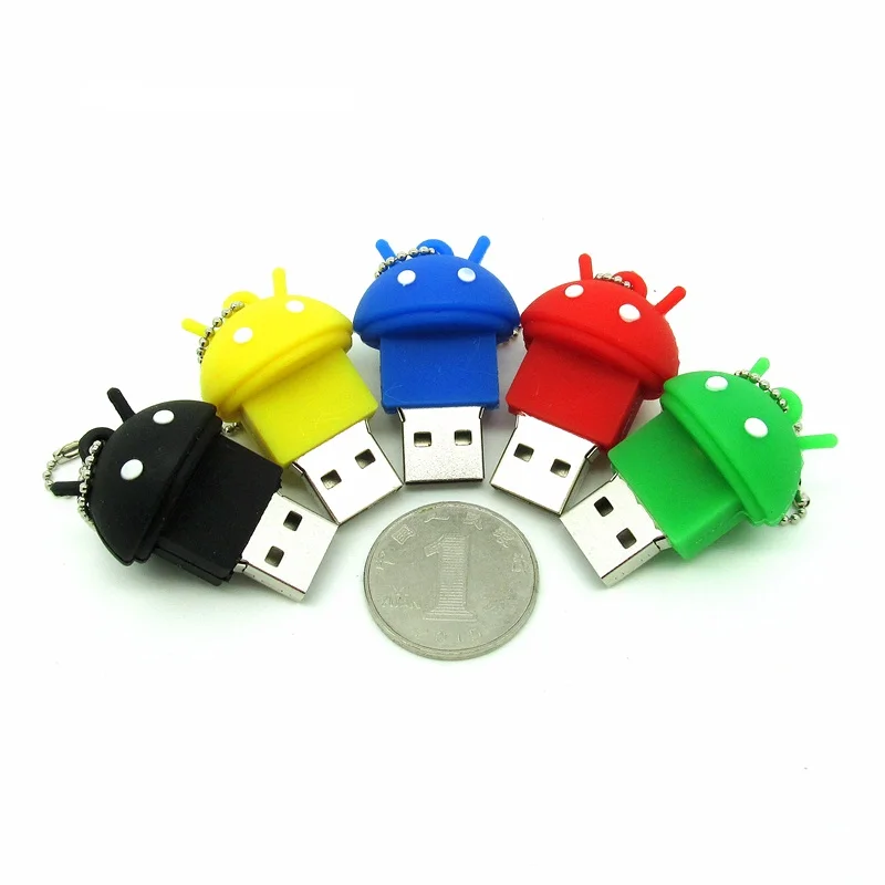 Милый робот Android usb флеш накопитель Жесткий диск памяти флешки Ручка drive personalizado