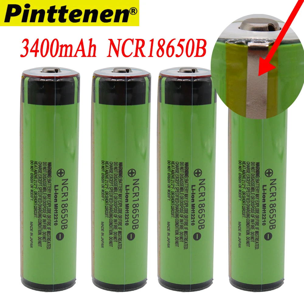 100% новый защищенный PCB 18650 батарея NCR18650B 3400 мА/ч Перезаряжаемые батареи 3 7 в с