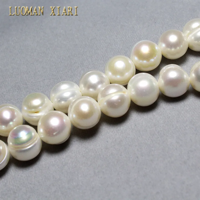 

LUOMAN XIARI AA+ Irregular Natural Pearl Beads For Jewelry Making DIY Bracelet Necklace Material 11-12mm Strand 14''