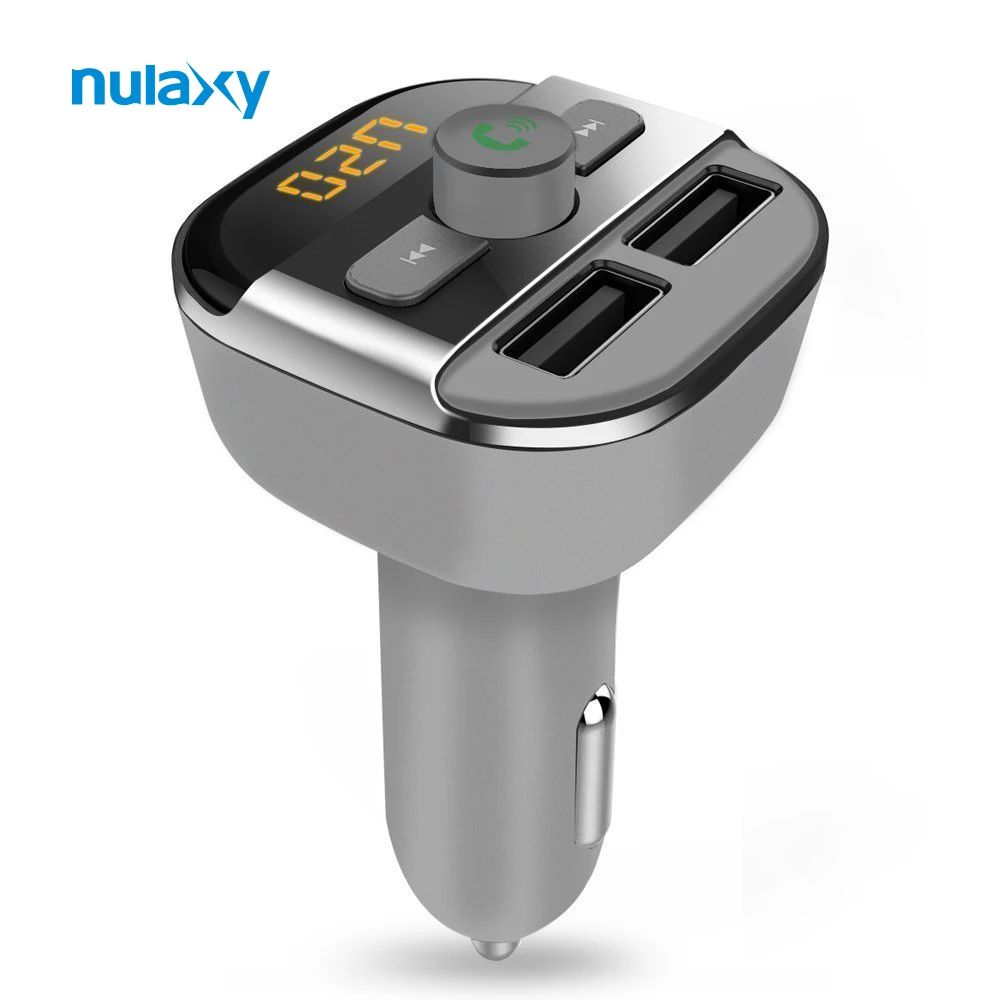 Nulaxy Dual USB Зарядное устройство Порты и разъёмы Беспроводной Bluetooth FM передатчик