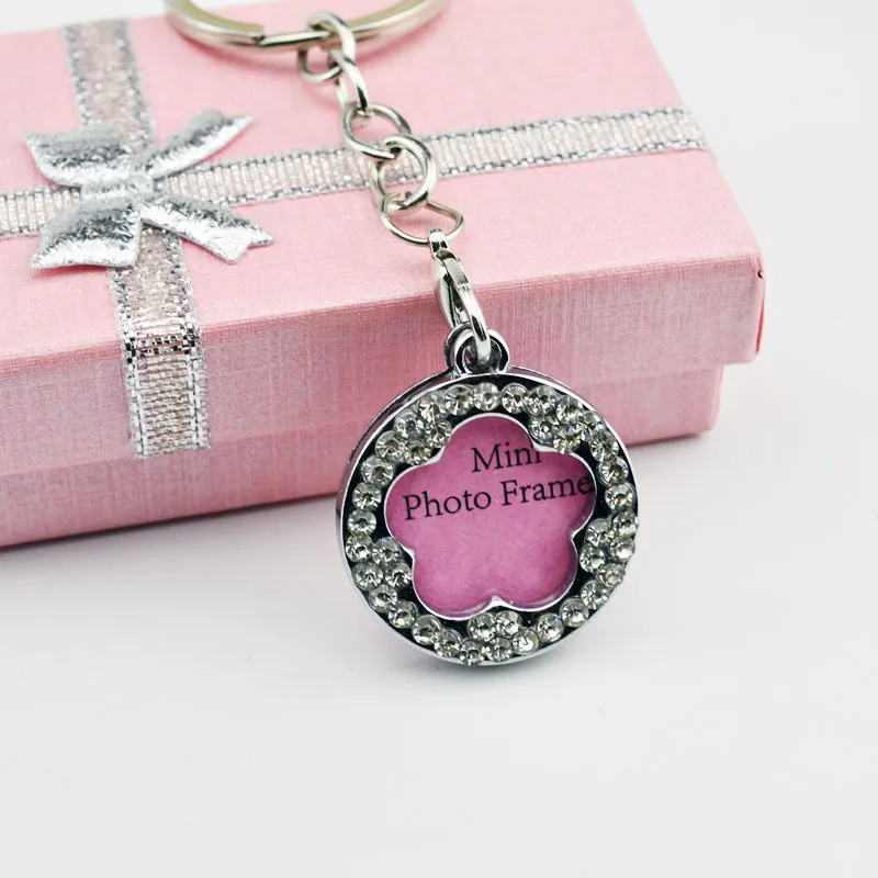 2 шт./лот Подвеска из горного хрусталя металлическая фоторамка брелок сделай сам