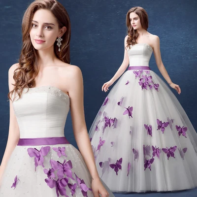 T23 Бабочка Роскошный Жемчуг Бальные Платья Плюс Размер Выполнено На Заказ