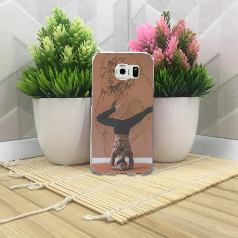 Мягкие ТПУ чехлы для мобильных телефонов Yoga World Silhouette Samsung Galaxy S3 S4 S5 Mini S6 S7 S8 S9 S10 Edge