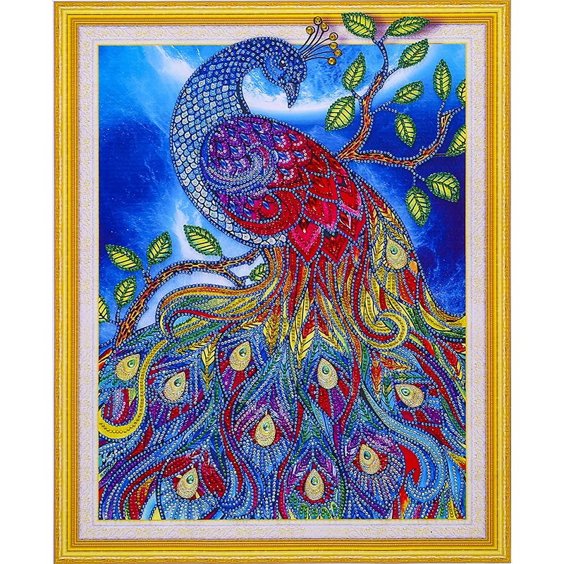 

Special-shaped,crystal Diamond painting,Animal peacock, Picture of Rhinestones,Partial,Diamond embroidery,Diy 5D Diamond mosaic
