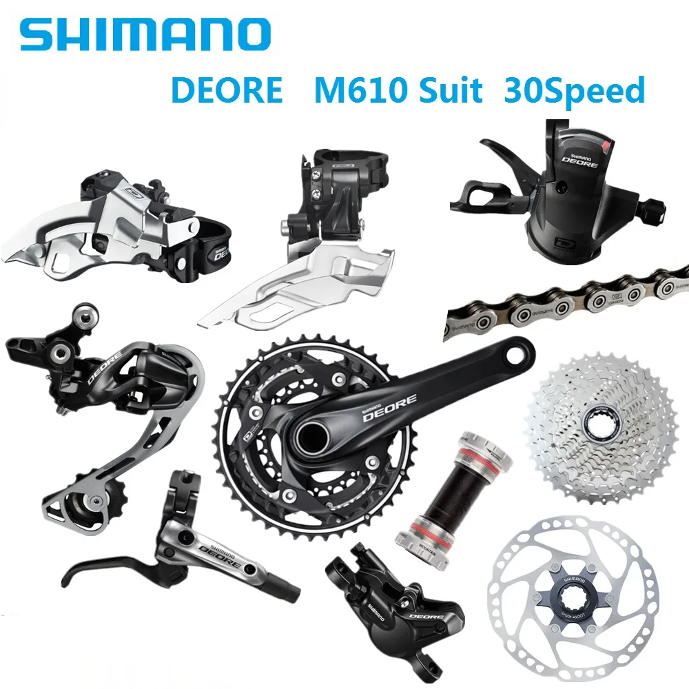 MTB горный велосипед переключатель набор Shimano Deore M610 костюм 3x10 S 30 скоростей Рычаг