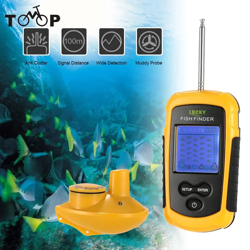 FFW1108 1 беспроводной эхолот 0 7 40 м Sonar сенсор датчик глубины рыболовный искатель