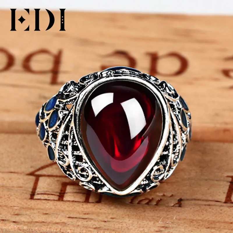 Женское кольцо из серебра с гранатом 7 карат|ring for|rings for womenrings women silver |