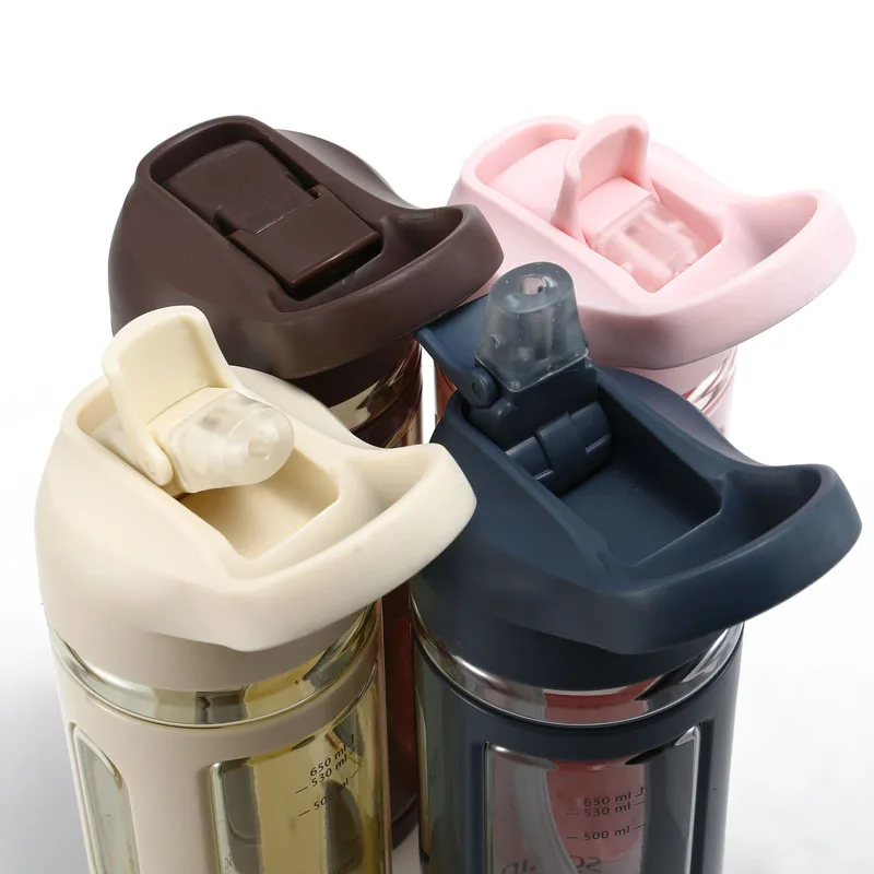 

650ML Opens Straw Type Outdoor Sports Water Bottle Portable Leak-proof Environmental Protection and Easy to Carry