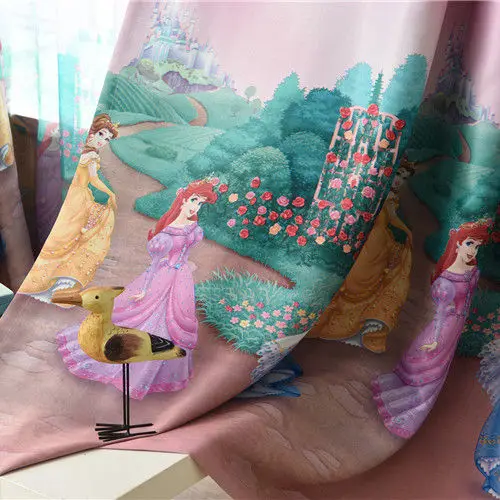 color 2 cloth В европейском стиле с рисунком мультяшной принцессы шторы в простом стиле для Спальня девочки; Дети Детские Симпатичный дизайн остекленной двери, занавески, лечение Cortina JS40C - Цвет: color 2 cloth