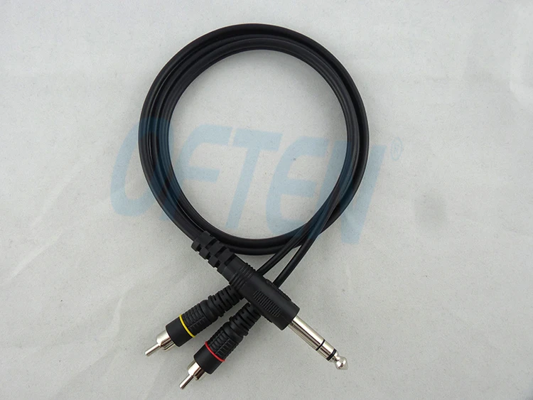 6 35 5 двойной трек к 2 RCA Поворот lotus аудио линии параллельный кабели Бесплатная
