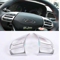 car styling auto accessories interior steering wheel button cover trim for hyundai elantra avante 2016 2017 2pcs