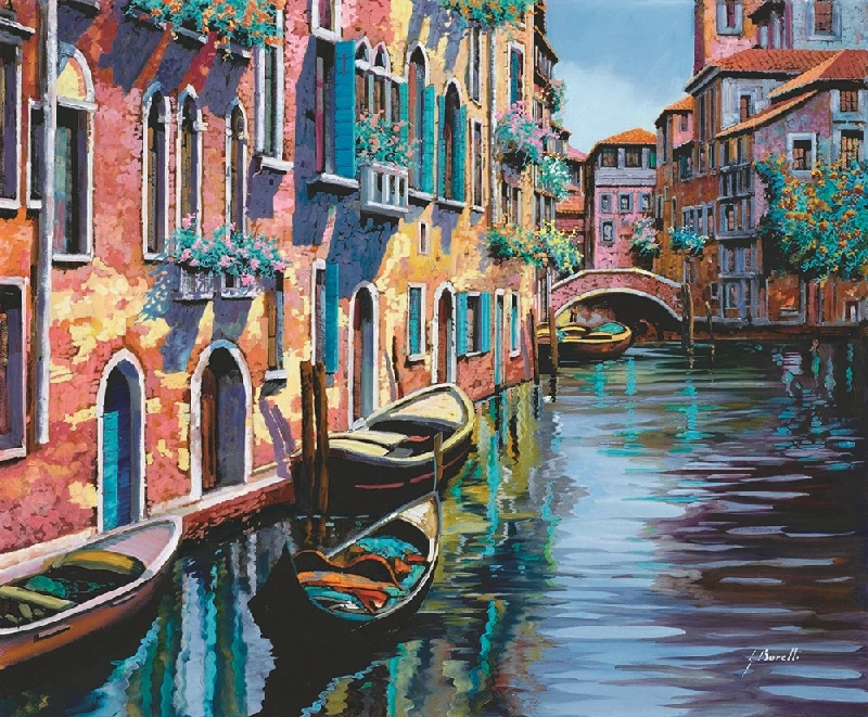 

Travel place art painting picture Venice water city street art painting picture quality canvas craft decor art