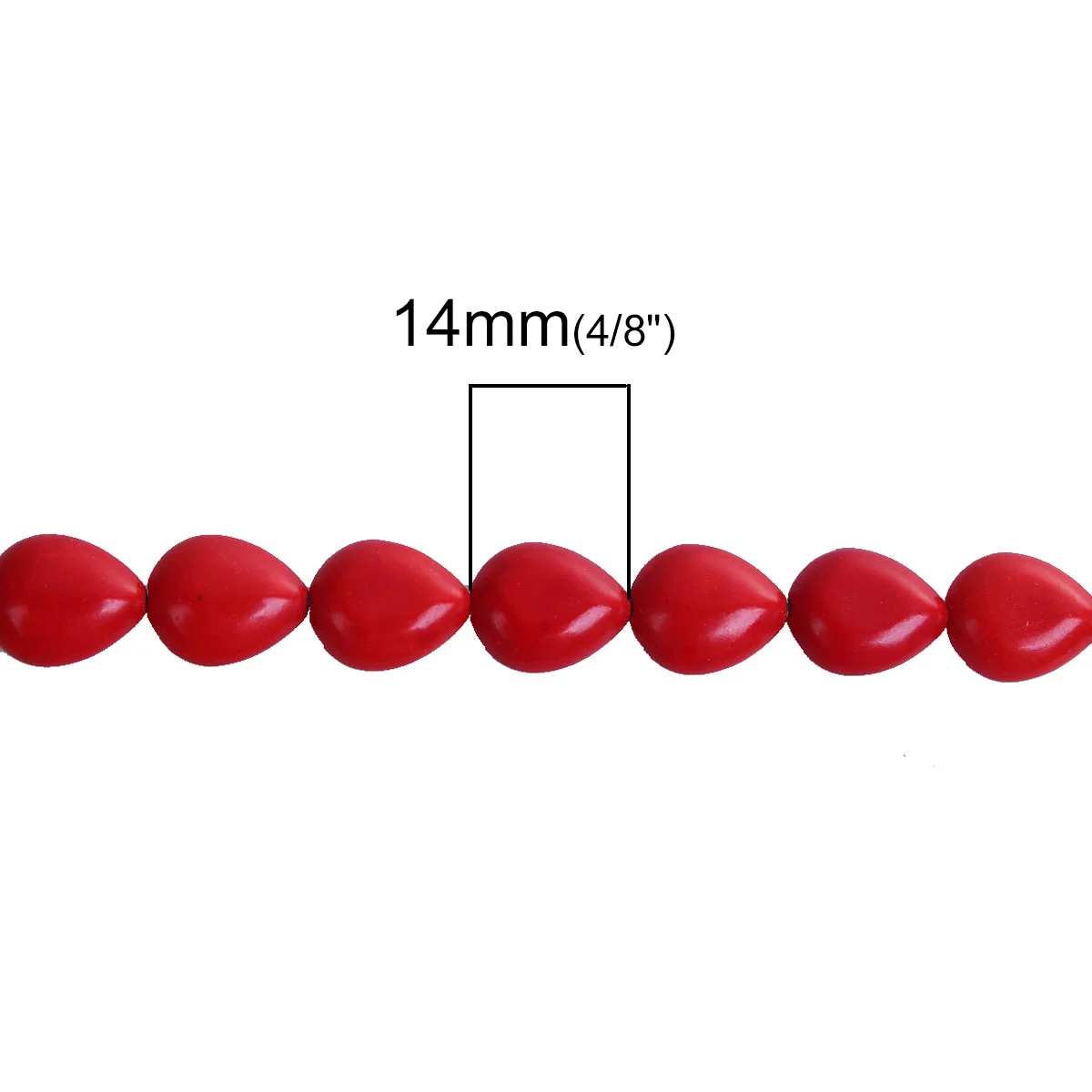 DoreenBeads бисер крашеные красные каплевидные Стразы 14x12 мм Отверстие:
