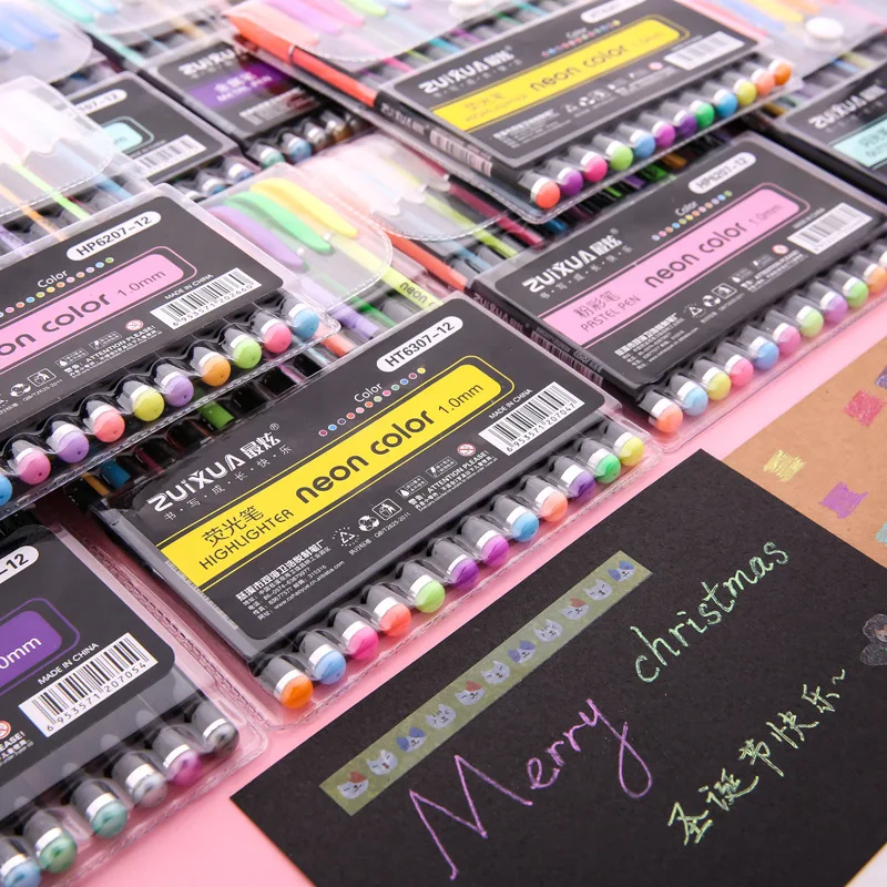 Милые ручки Boligrafo для школы 12 шт. гелевая ручка Kalem Caneta Color ida Papeleria Jel Корейская