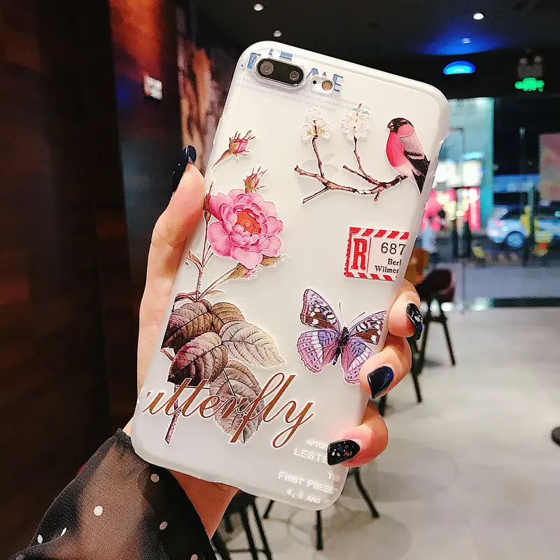Caseme для iPhone X Xs полный цветок живопись мягкая ТПУ задняя крышка 6 6S 7 8 плюс