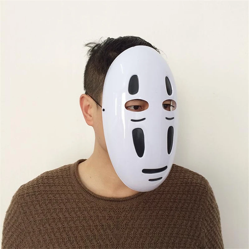 ANGRLY стиль Миядзаки Spirited Away маска без лица Безликий Косплей Шлем причудливый