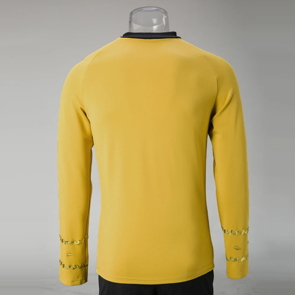 Косплей звезды TOS оригинальная серия Trek Kirk рубашка Униформа костюм Хэллоуин