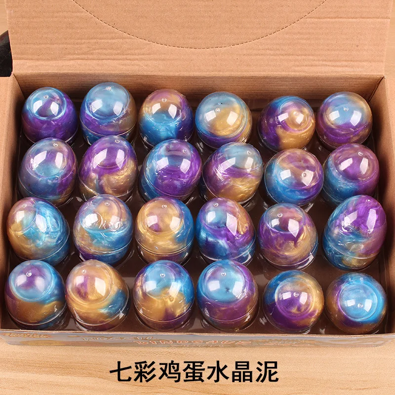 24 шт./компл. разноцветный кристаллический слайм в форме яйца наборы сделай сам