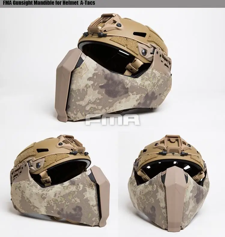 FMA Gunsight Mandible тактическая полумаска для лица для Highcut шлем боковая направляющая