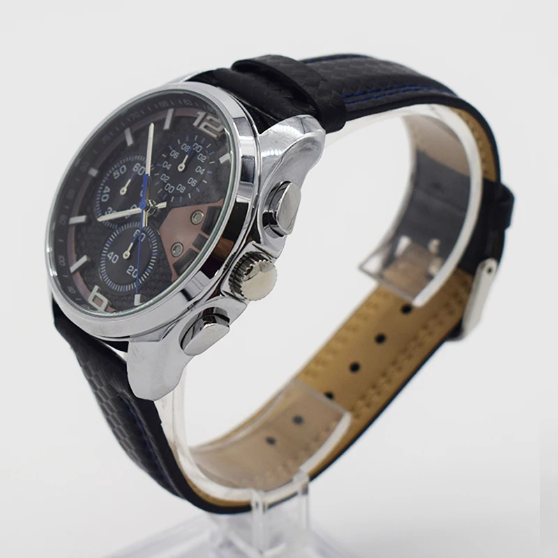 Синий водонепроницаемые часы для мужчин кварцевые наручные мужские топ