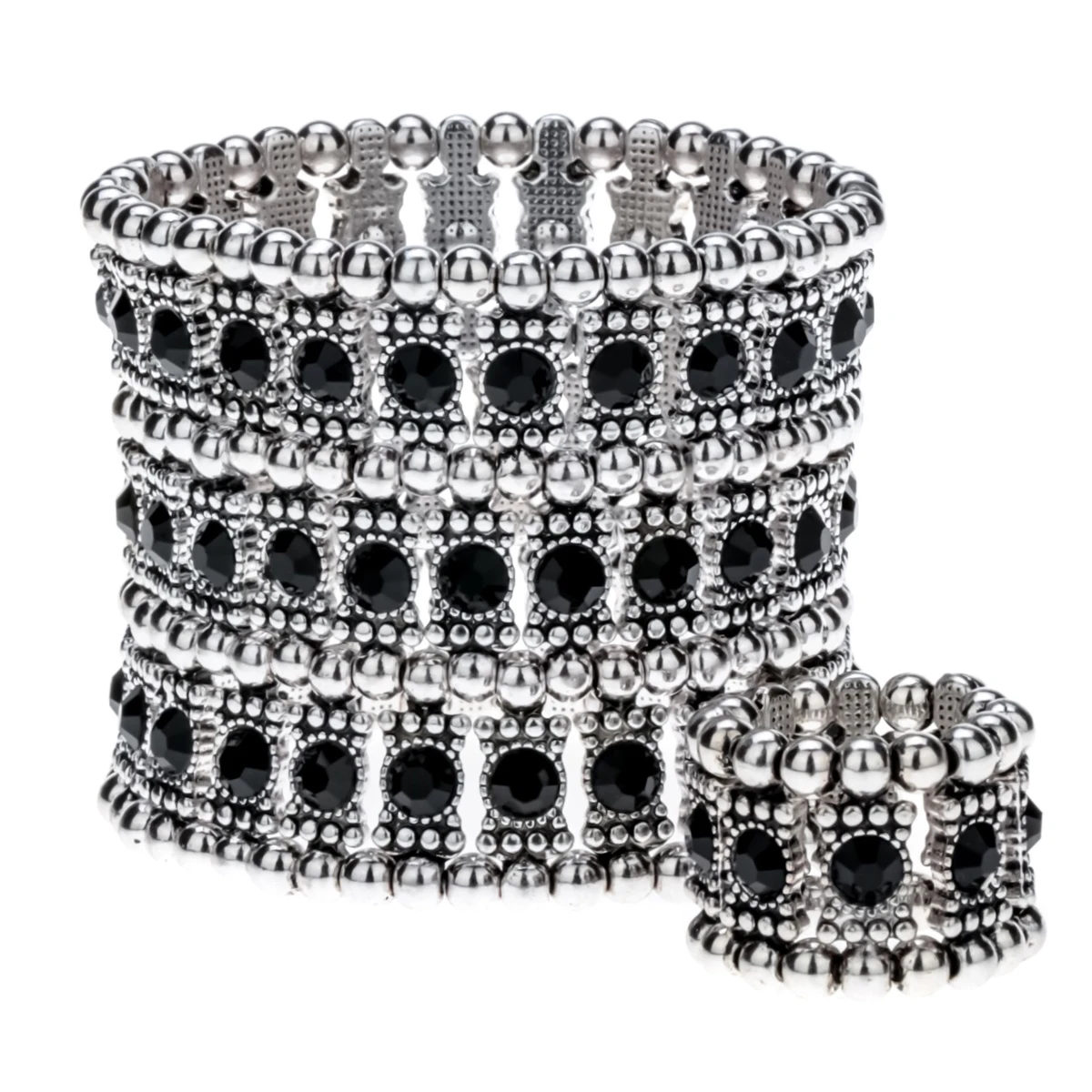 Многослойные Свадебные кольца с кристаллами B11|bracelet ring set|set weddingcrystal jewelry |