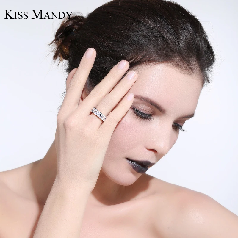 Роскошные однорядные кольца KISS MANDY 17 шт. Сияющие 0 7 см AAA австрийские кубические