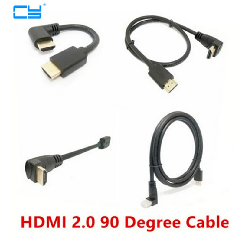 HD 2.0 кабель под углом 90 градусов 4k HDMI с поддержкой 4K 1080P 3D для PS3 проектор фута