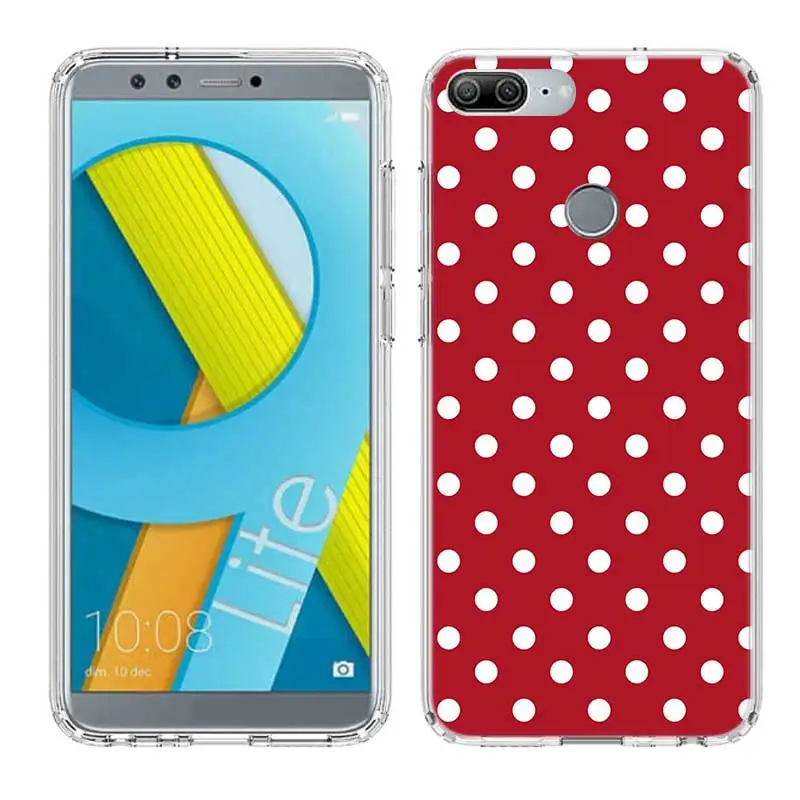 Милый мягкий с рисунком из ТПУ чехол в горошек для Huawei Honor 8X MAX 8 9 10 lite 7 7X 6X V9 Play V20