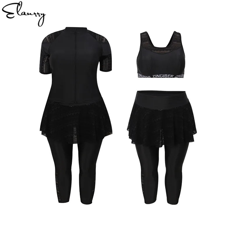 2019 Sport Swimwear Summer Surfing Suits Plus Size Black Rashguards Beach Wear Padded Long Pants Swimsuits Maillot De Bain | Спорт и