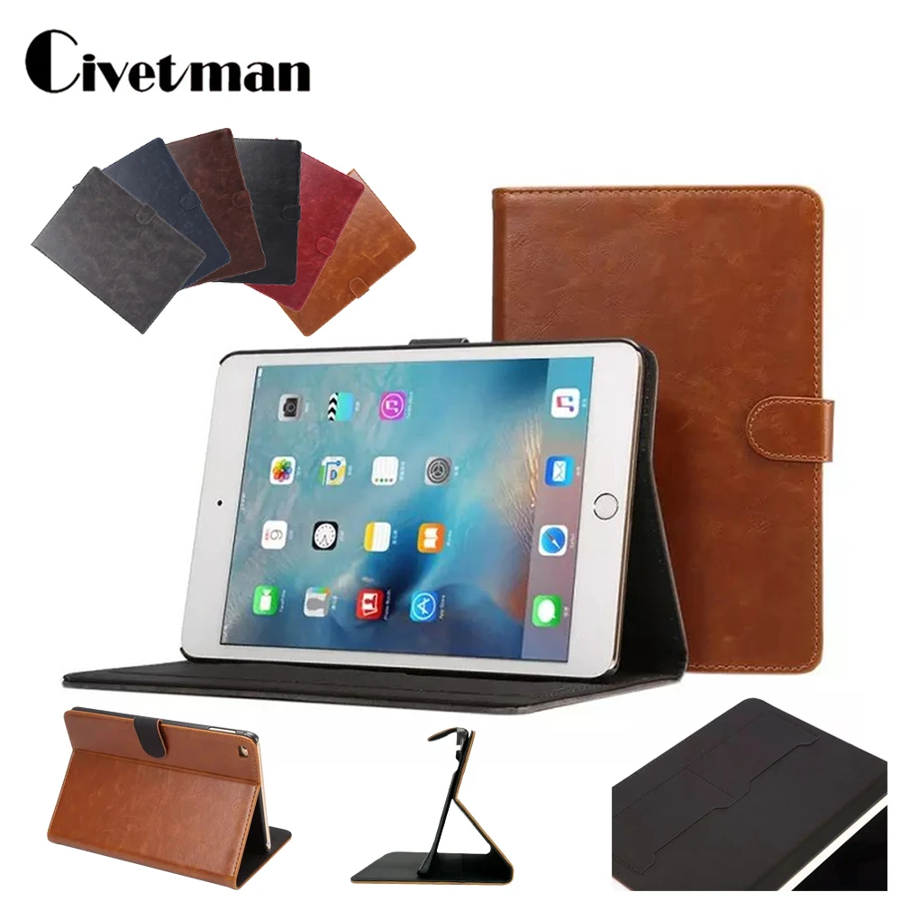 Чехол для ipad Mini 4 Crazy Horse PU кожаный чехол iPad 3 умный с подставкой Apple 2 7 9 дюймов|case for