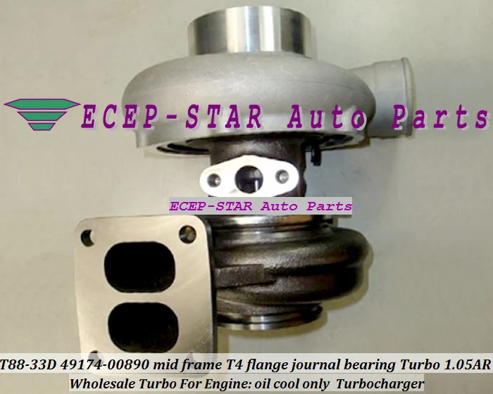 Фланцевый подшипник с масляным охлаждением T88 33D 49174 00890 Turbo 1 05 AR T4 97 мм V band