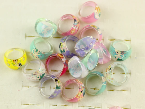 Детское кольцо с героями мультфильмов 1 шт. пластиковые полимерные украшения для