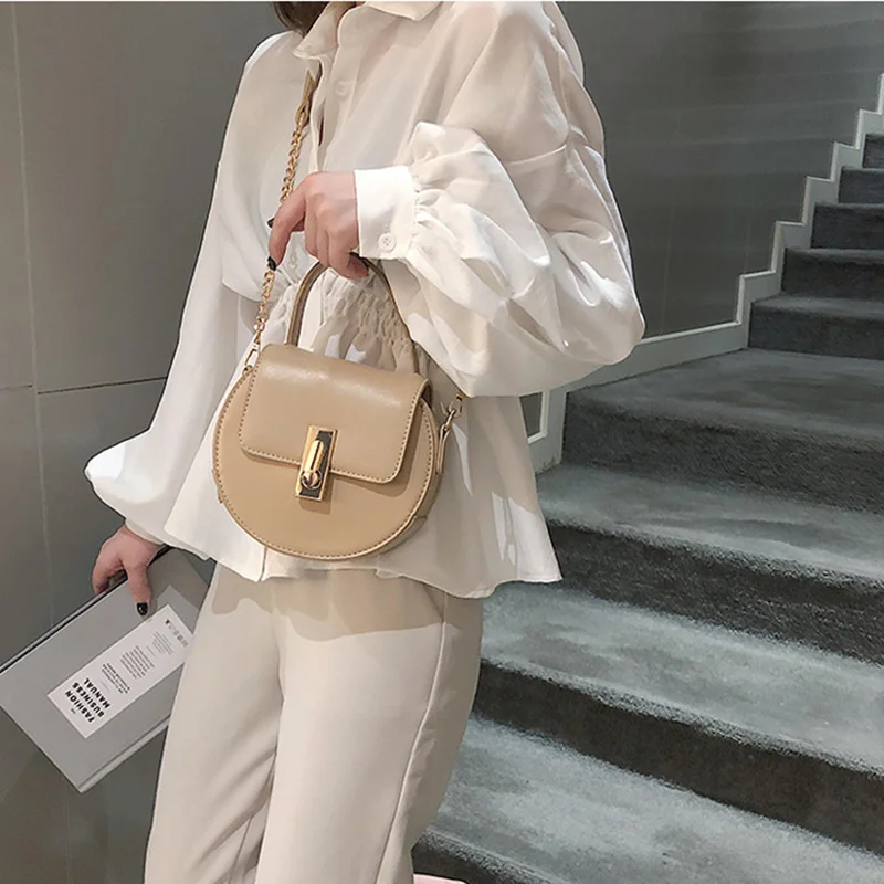 Через плечо с одной лямкой сумка Блокировка розетки Сумочка ремешком для женщин