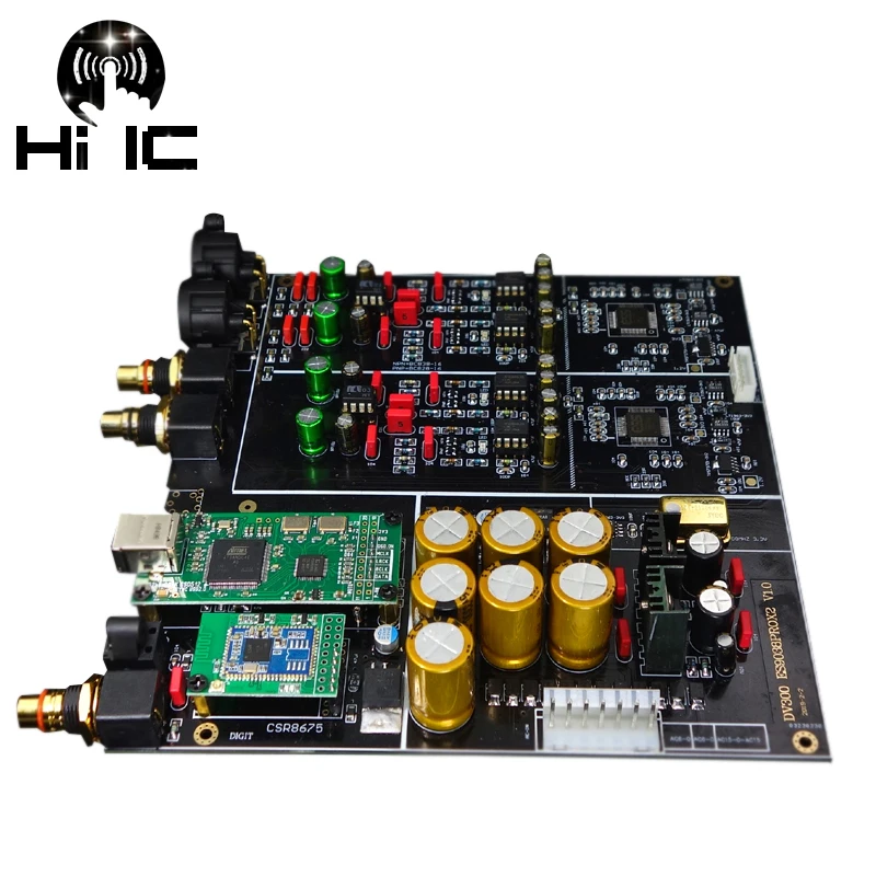 Hi Fi аудио Двухъядерный 2 * ES9038PRO ЦАП Декодер плата TCXO XLR RCA выход|Усилители мощности|