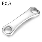 Соединительная перемычка из нержавеющей стали с зеркальной отделкой, пустые изогнутые петли 11, фурнитура для изготовления браслетов своими руками, соединительные детали для ювелирных изделий, принадлежности