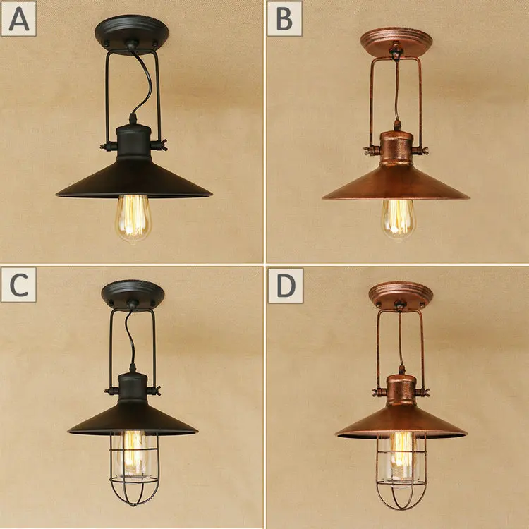

Adjustable Angle Retro Pendent Light Creative Stairway Passagew Industrial Iron Art Wall Decoration Vintage Rust Led Hang Lamp