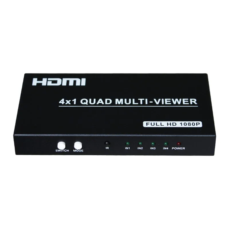 4x1 HDML Quad Multi-viewer HQMV4 сплиттер бесшовный переключатель с ИК-управлением для