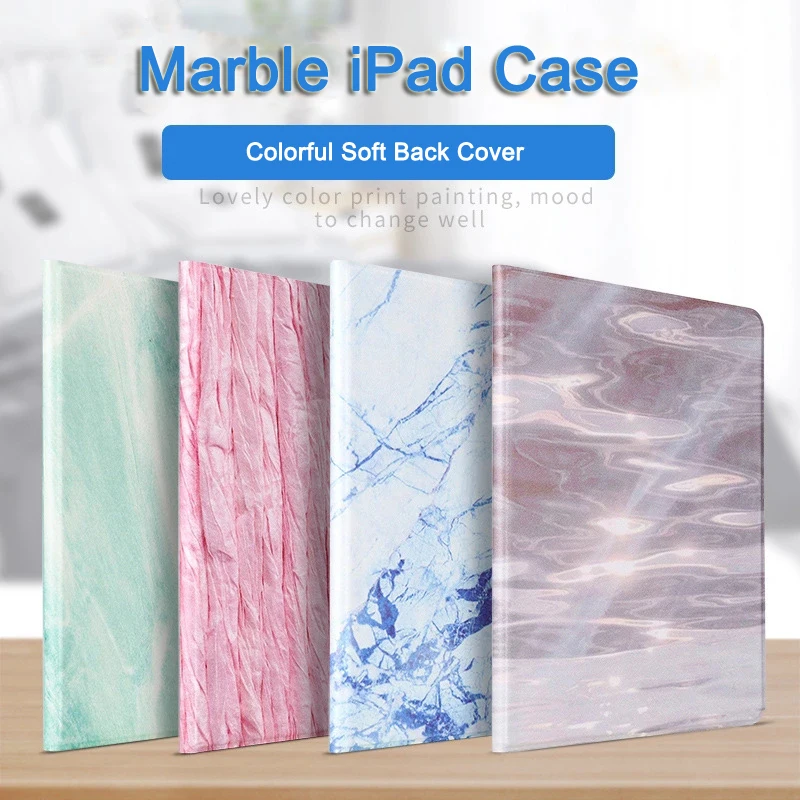 Мягкий чехол-книжка с мраморным узором для IPad 2 3 4 Air Air2 мини-чехол планшета