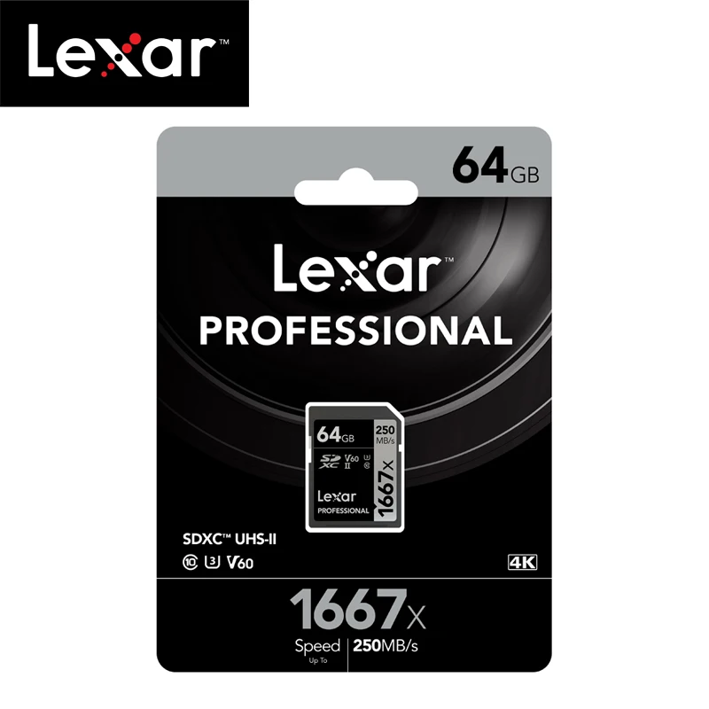 Оригинальная флеш карта Lexar 1667x до 250 МБ/с./с sd памяти 64 Гб 128 ГБ V60 UHS II U3 высокая