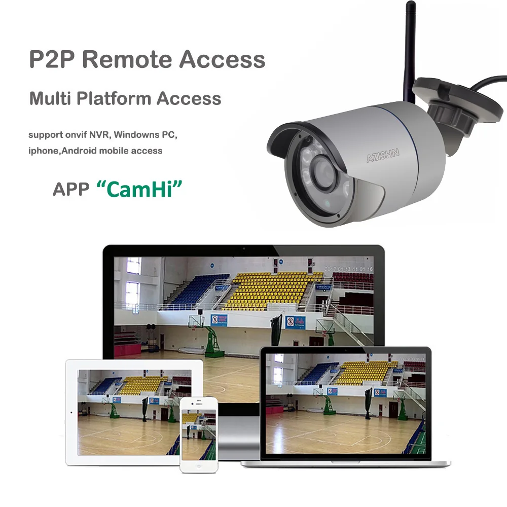 Камера видеонаблюдения AZISHN Fulll HD 1080P 960P 720P IP Wi Fi ИК 20 м ночное видение 1 0 МП 2