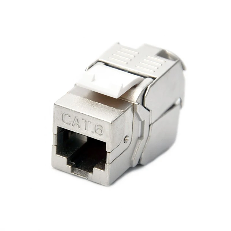 FTP STP RJ45 Cat6 экранированный сплав модуль Keystone Jack 180 градусов 4 штуки в пакете Toolless 8P8C