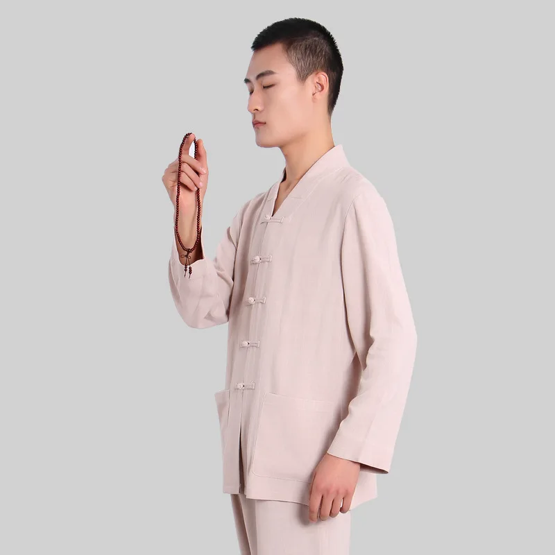 Тренировочная Униформа Shaolin храмовый костюм модель монаха для медитации кунг фу|