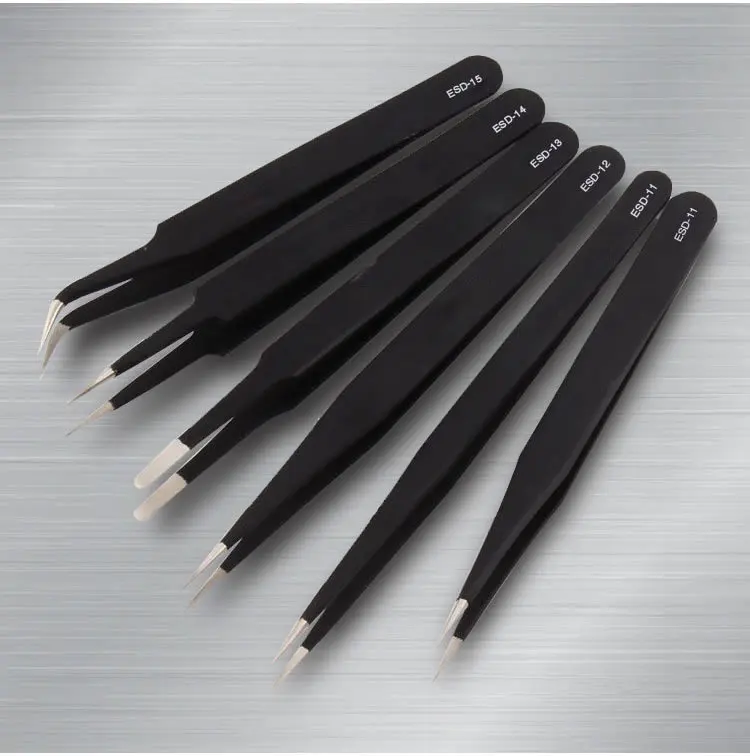 

100 компл. ESD Пинцет Электронный режущий инструмент набор магнитных пинцетов DIY Инструменты инструменты для выпечки тортов инструмент для ук...