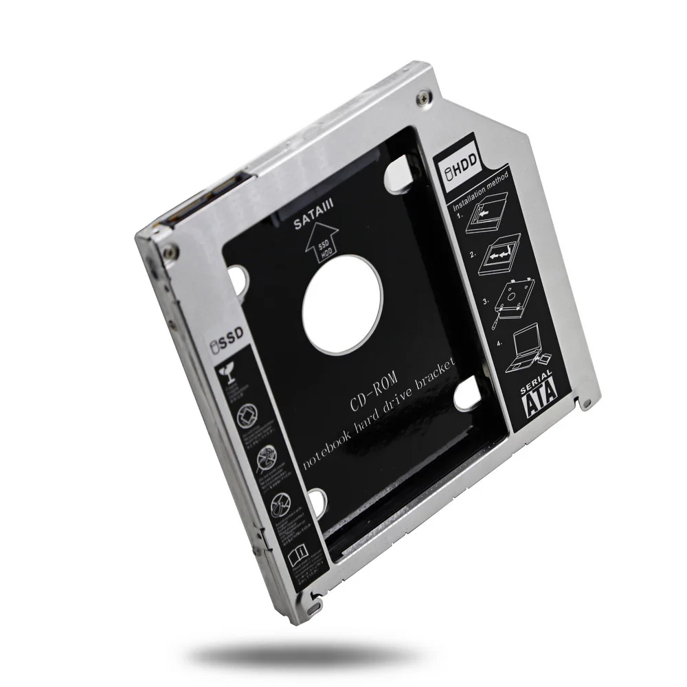 TISHRIC для Macbook Air Pro 13 &quot15&quot 17 &quotSuperDrive Optical Bay 2nd HDD Caddy 9 5 мм SATA на SSD корпус Optibay|hdd caddy