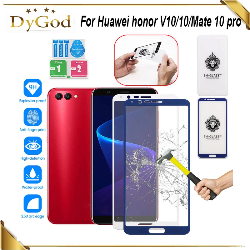 DyGod для Huawei honor V10 10 закаленное стекло Переднее защитная пленка Mate pro замена