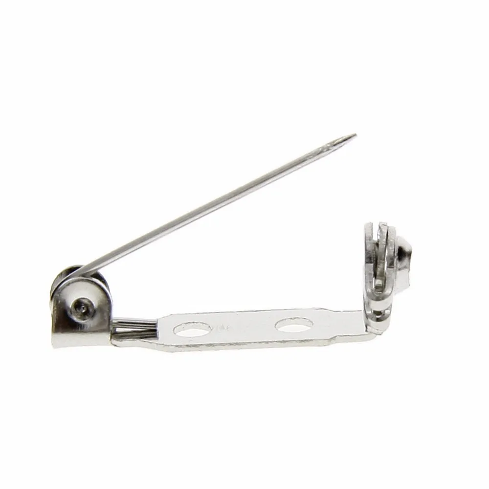 Шт./упак. 100 Серебряный тон брошь шпильки назад безопасности застежка бутоньерка